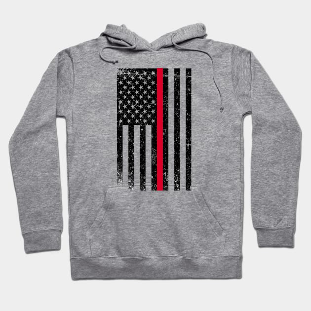 Thin Red Line (Firefighter) T-Shirt Hoodie by Southern Star Studios